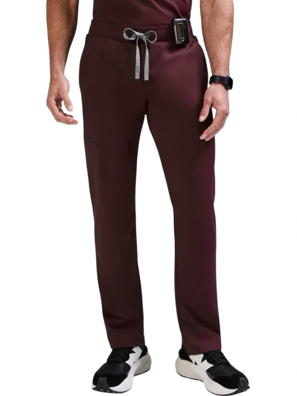 FIGS Norris Straight-Leg Scrub Pants Burgundy Men's Small Tall 1001696